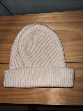 Madewell Ribbed Fold-Over Beanie in Cream